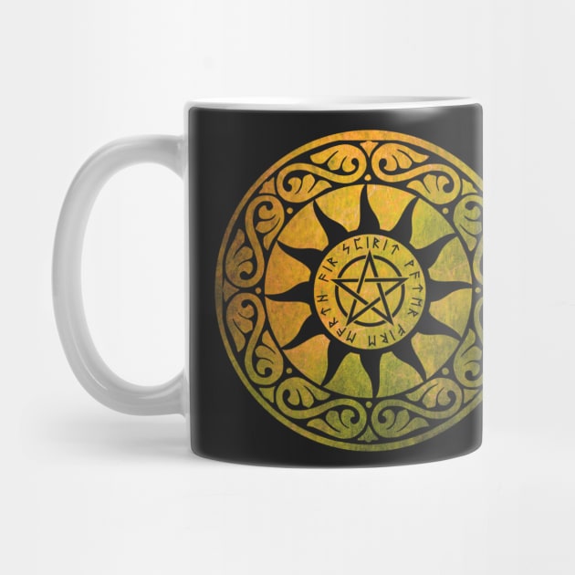 Five Elements Magical Pentacle - Orange Version by sarahwainwright
